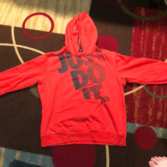Red Nike Just Do It Hoodie Size Adult 